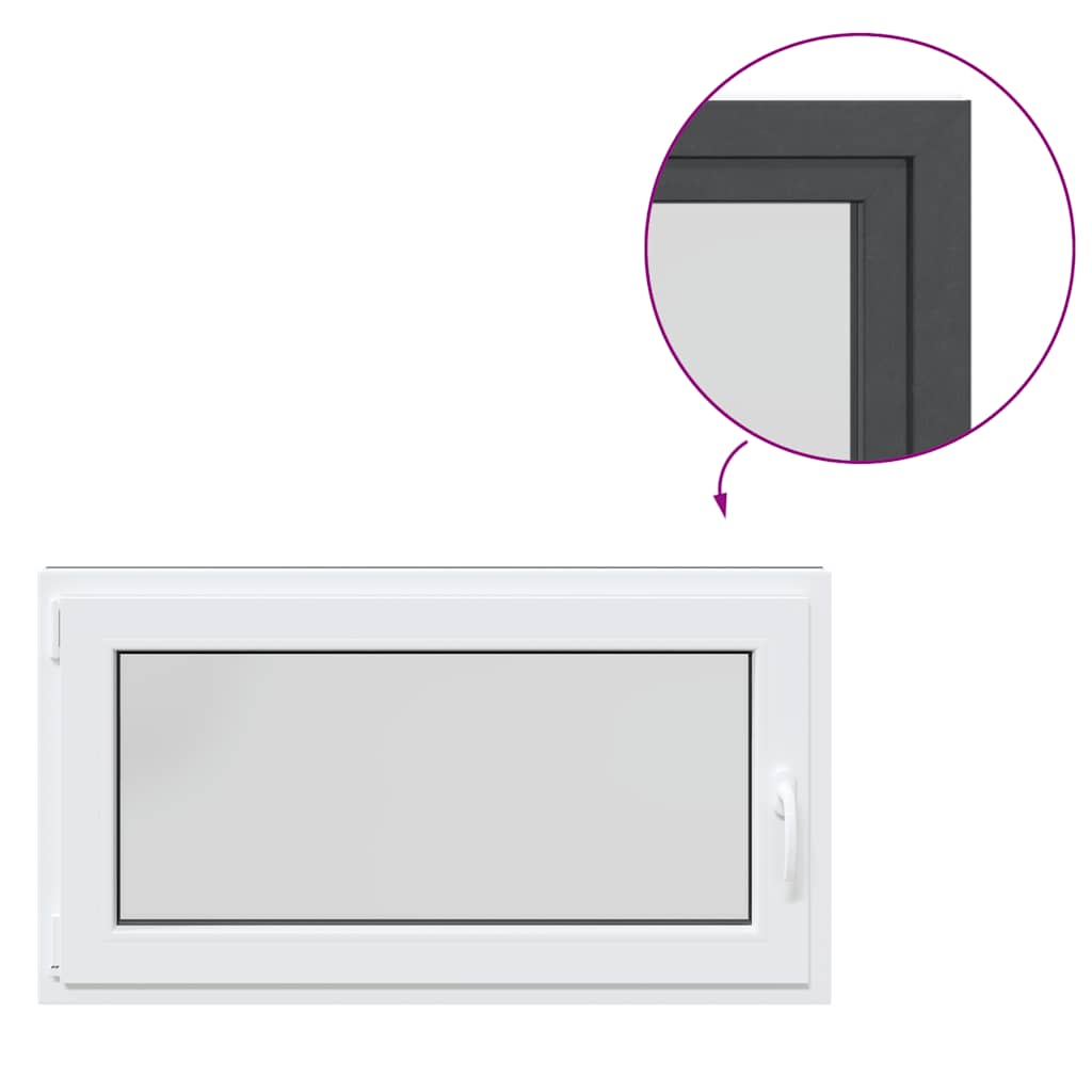 vidaXL Fereastră de subsol „RISOR” 110x50 cm oscilo-batantă DIN stânga antracit vidaXL Fereastră de subsol „RISOR” 110x50 cm oscilo-batantă DIN stânga antracit
