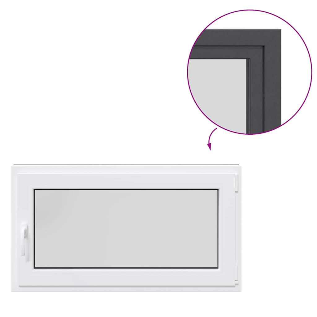 vidaXL Fereastră de subsol RISOR 110x60cm Pt&Turn DIN dreapta antracit vidaXL Fereastră de subsol RISOR 110x60cm Pt&Turn DIN dreapta antracit