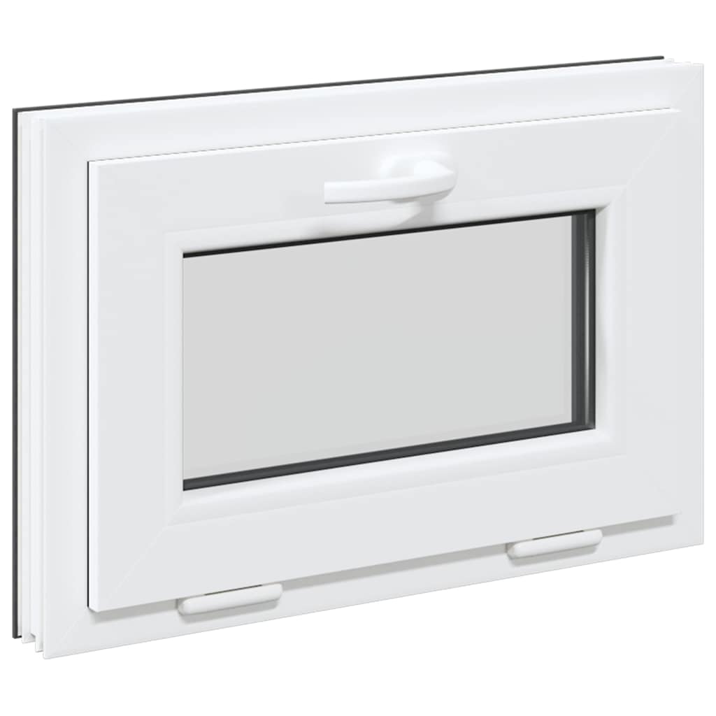 vidaXL Fereastră de subsol RISOR 60x40 cm înclinat 2 geamuri Antracit vidaXL Fereastră de subsol RISOR 60x40 cm înclinat 2 geamuri Antracit