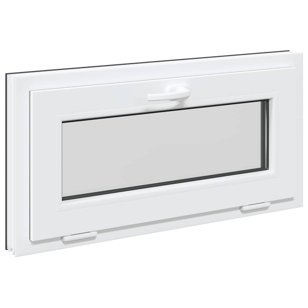 vidaXL Fereastră de subsol RISOR 80x40 cm înclinat 2 geamuri Antracit vidaXL Fereastră de subsol RISOR 80x40 cm înclinat 2 geamuri Antracit