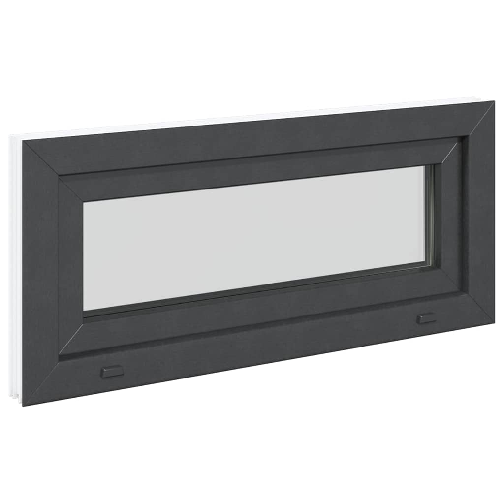 vidaXL Fereastră de subsol RISOR 90x40 cm înclinat 2 geamuri Antracit vidaXL Fereastră de subsol RISOR 90x40 cm înclinat 2 geamuri Antracit