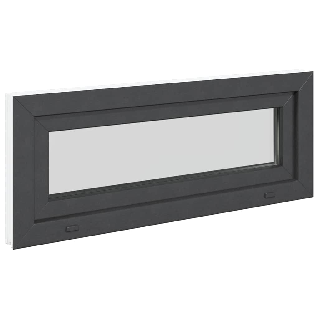 vidaXL Fereastră de subsol RISOR 100x40 cm înclinat 2 geamuri Antracit