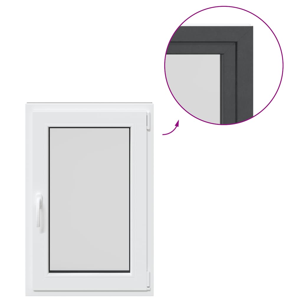 vidaXL Fereastră de subsol „RISOR” 60x80 cm oscilo-batantă DIN stânga antracit vidaXL Fereastră de subsol „RISOR” 60x80 cm oscilo-batantă DIN stânga antracit