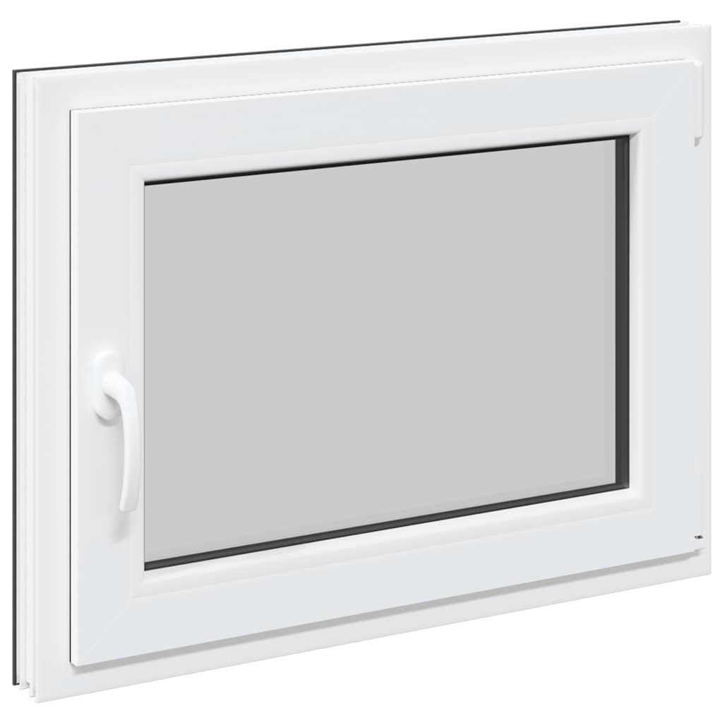 vidaXL Fereastră de subsol „RISOR” 80x50 cm oscilo-batantă DIN dreapta antracit