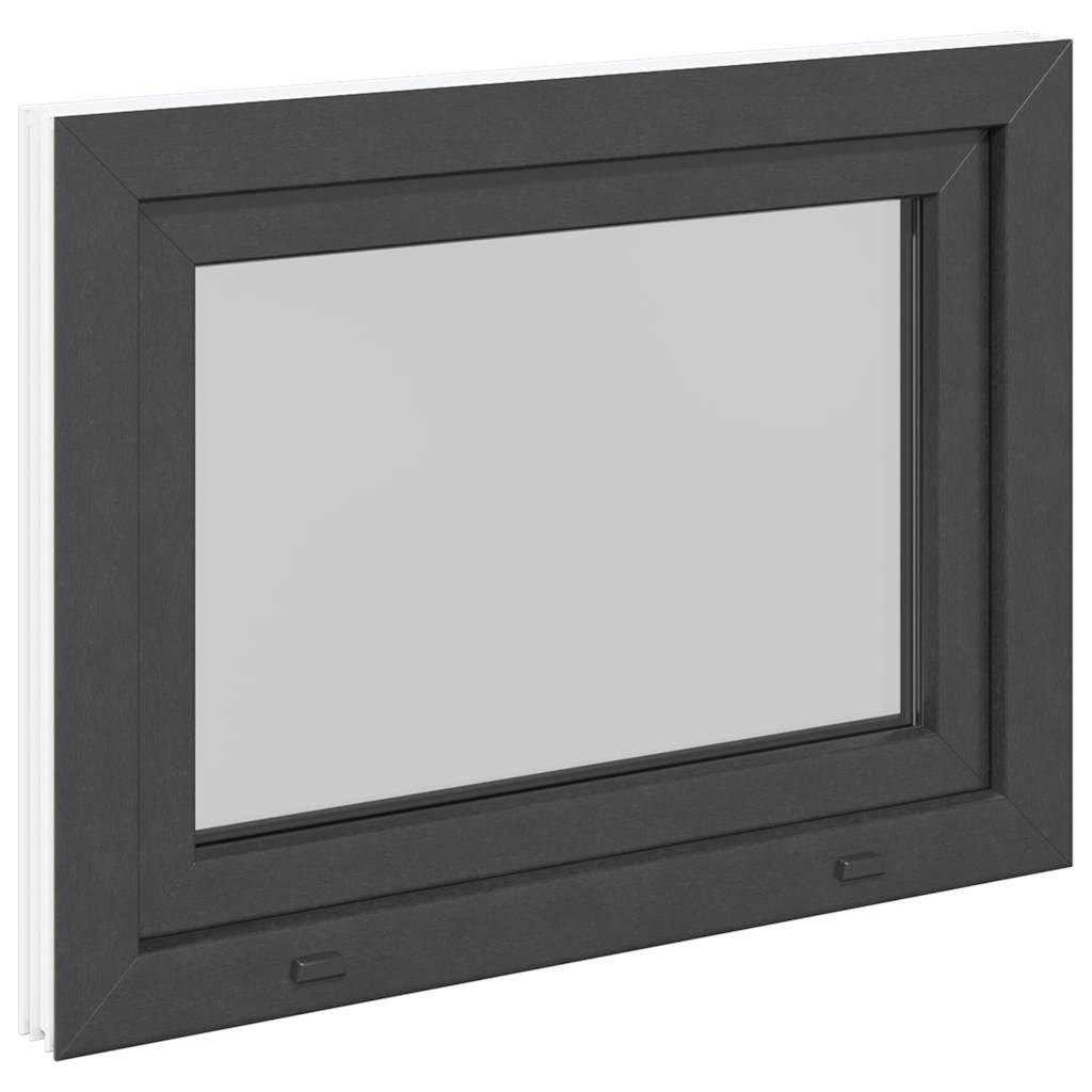 vidaXL Fereastră de subsol „RISOR” 80x60 cm oscilo-batantă DIN dreapta antracit vidaXL Fereastră de subsol „RISOR” 80x60 cm oscilo-batantă DIN dreapta antracit