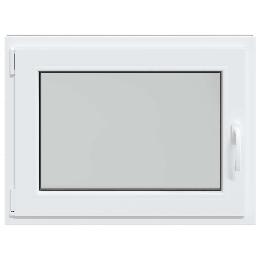 vidaXL Fereastră de subsol „RISOR” 80x60 cm oscilo-batantă DIN stânga antracit