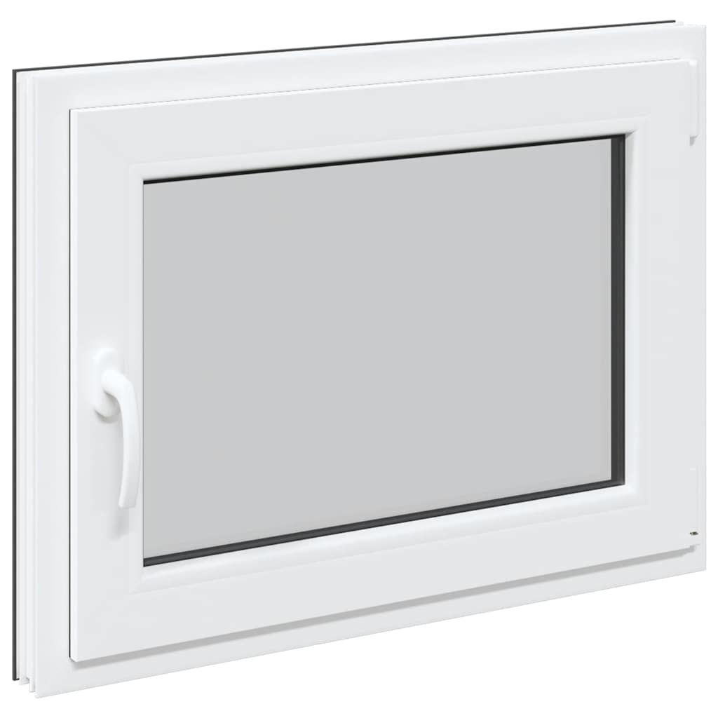vidaXL Fereastră de subsol „RISOR” 80x70 cm oscilo-batantă DIN dreapta antracit