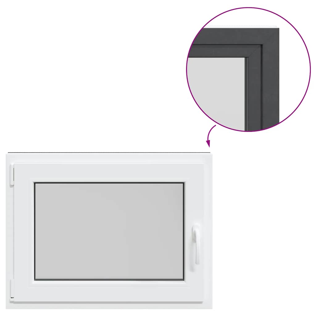 vidaXL Fereastră de subsol „RISOR” 80x70 cm oscilo-batantă DIN stânga antracit vidaXL Fereastră de subsol „RISOR” 80x70 cm oscilo-batantă DIN stânga antracit