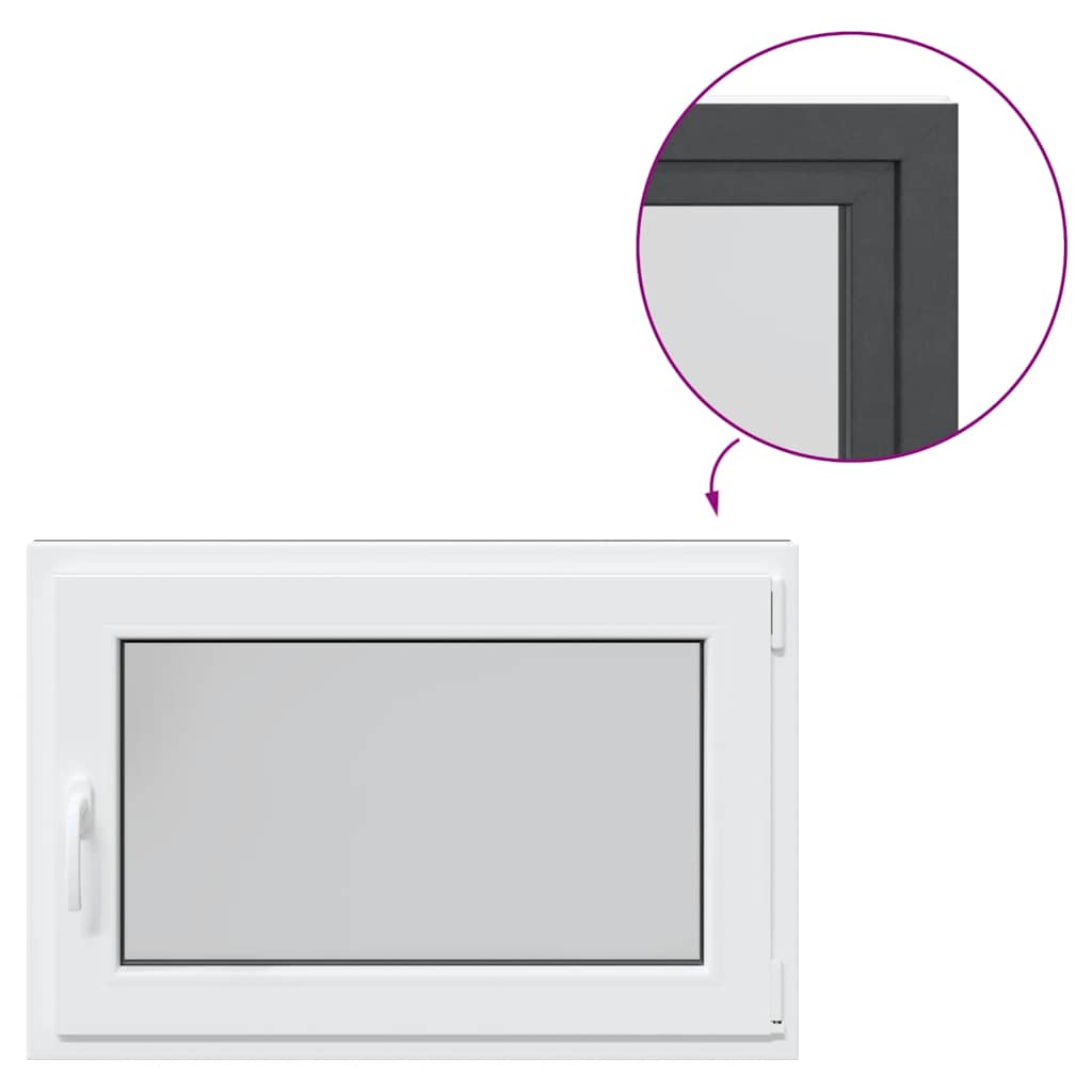 vidaXL Fereastră de subsol „RISOR” 90x50 cm oscilo-batantă DIN dreapta antracit vidaXL Fereastră de subsol „RISOR” 90x50 cm oscilo-batantă DIN dreapta antracit