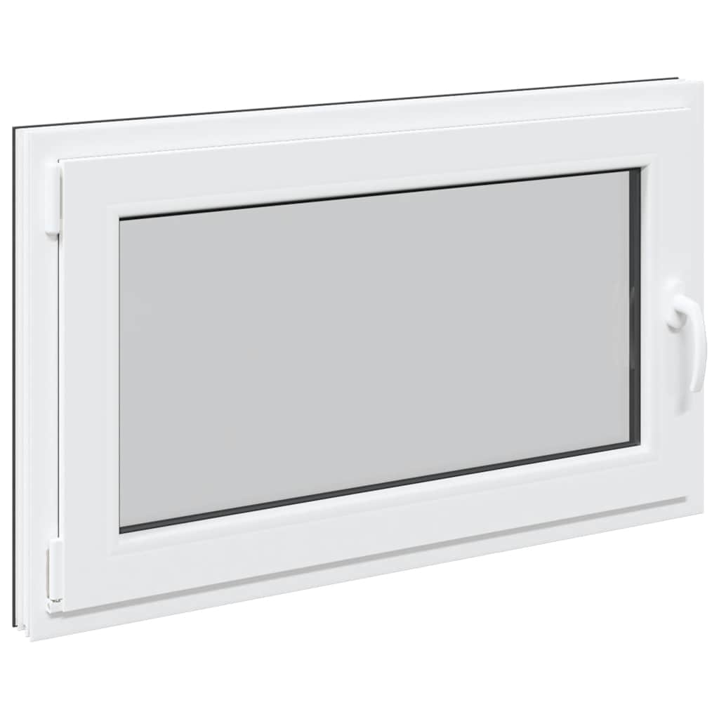 vidaXL Fereastră de subsol „RISOR” 100x70 cm oscilo-batantă DIN stânga antracit