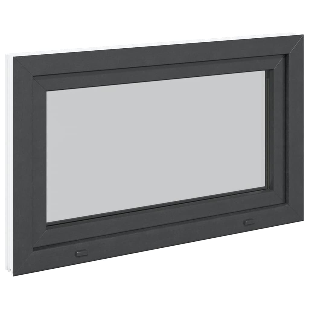 vidaXL Fereastră de subsol „RISOR” 100x70 cm oscilo-batantă DIN stânga antracit