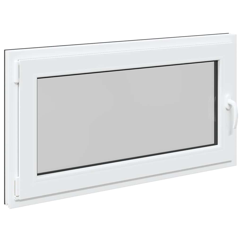 vidaXL Fereastră de subsol „RISOR” 110x50 cm oscilo-batantă DIN stânga antracit