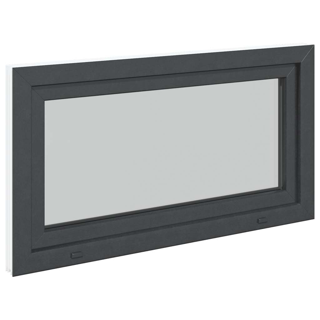 vidaXL Fereastră de subsol „RISOR” 110x50 cm oscilo-batantă DIN stânga antracit