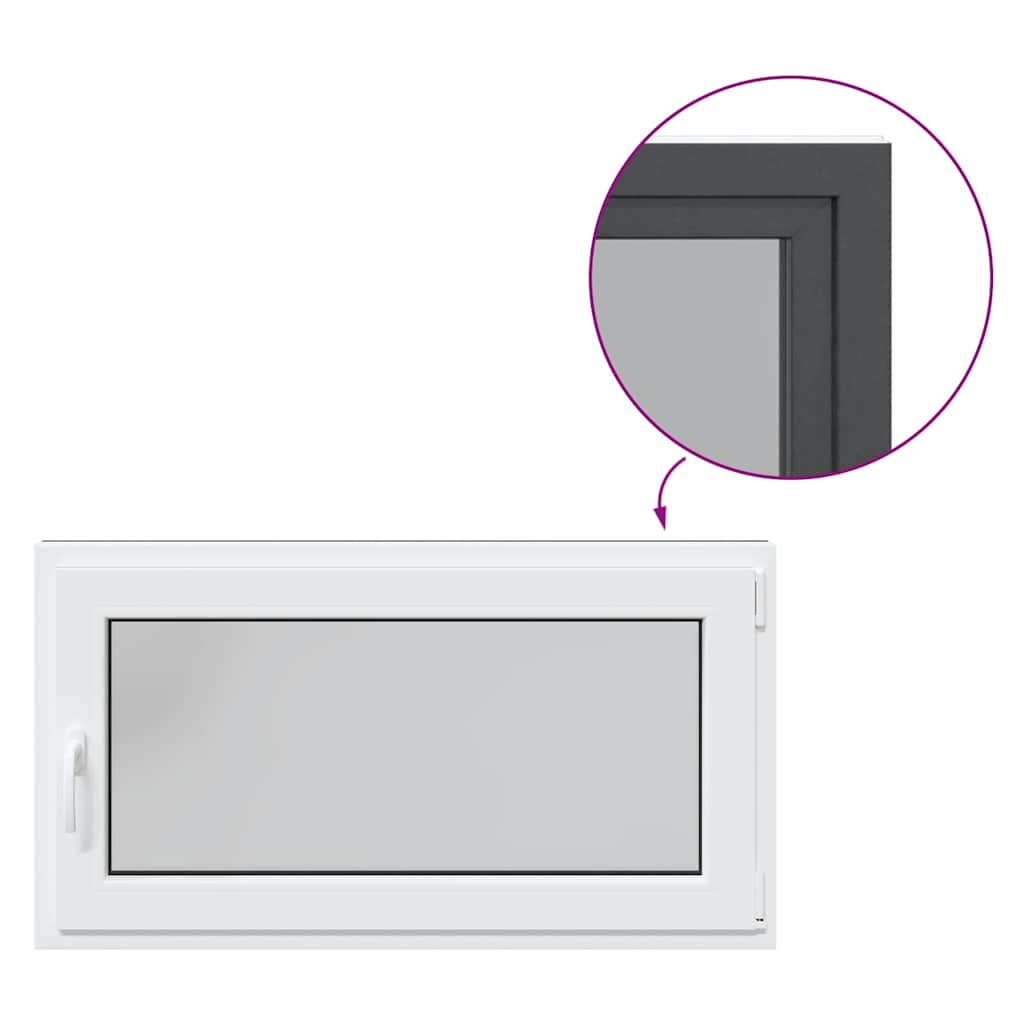 vidaXL Fereastră de subsol RISOR 110x60cm Pt&Turn DIN dreapta antracit