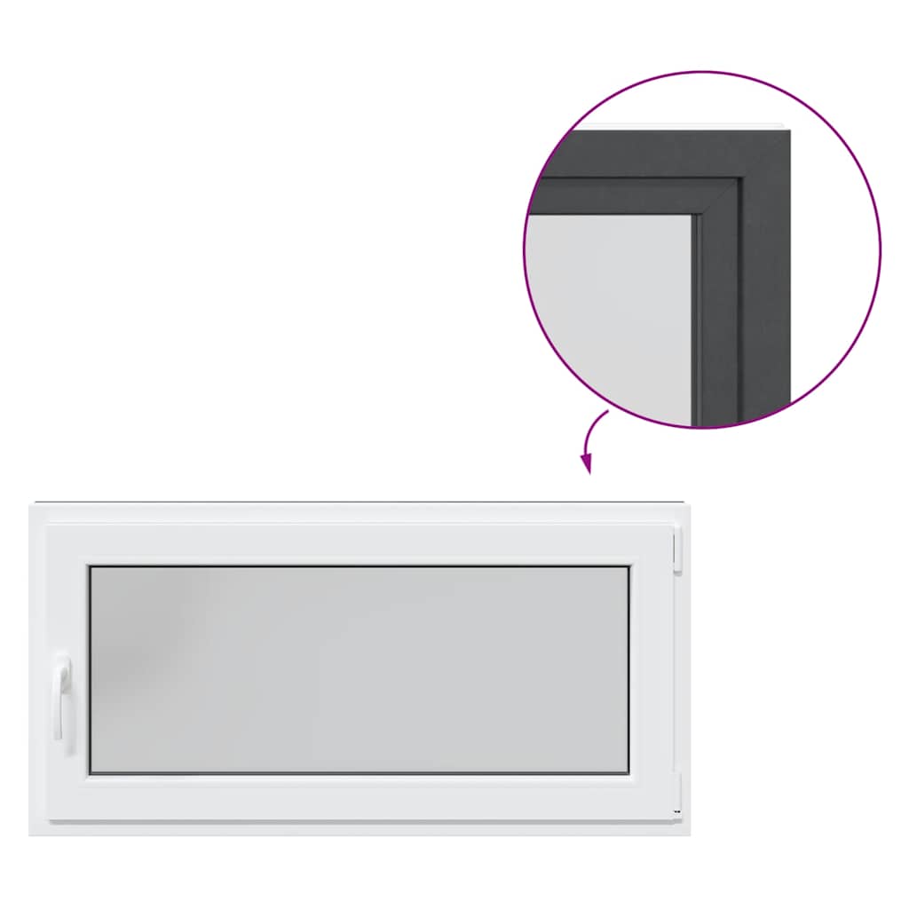 vidaXL Fereastră de subsol RISOR 120x60cm Pt&Turn DIN dreapta antracit vidaXL Fereastră de subsol RISOR 120x60cm Pt&Turn DIN dreapta antracit