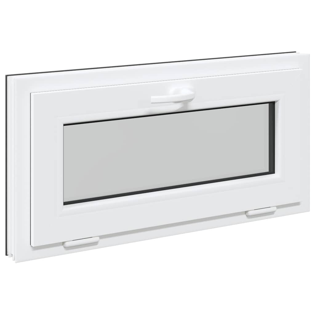 vidaXL Fereastră de subsol RISOR 80x40 cm înclinat 3 geamuri Antracit vidaXL Fereastră de subsol RISOR 80x40 cm înclinat 3 geamuri Antracit