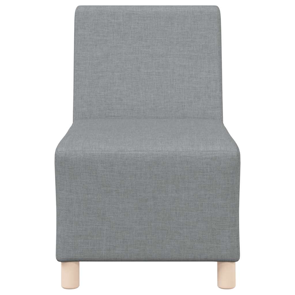 vidaXL Canapea Scaun fără brațe, gri deschis, 55 cm, material textil vidaXL Canapea Scaun fără brațe, gri deschis, 55 cm, material textil