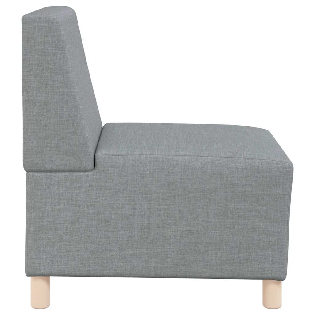 vidaXL Canapea Scaun fără brațe, gri deschis, 55 cm, material textil vidaXL Canapea Scaun fără brațe, gri deschis, 55 cm, material textil