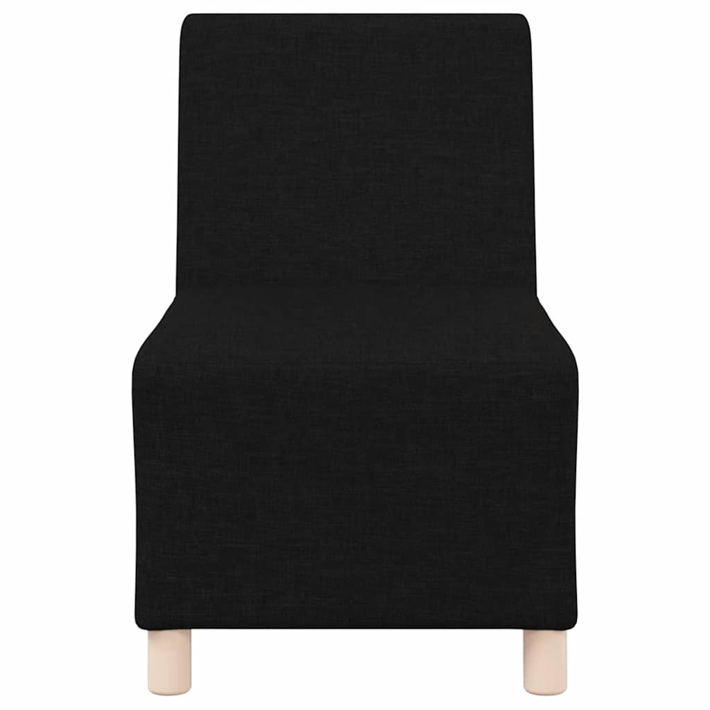 vidaXL Canapea Scaun fără brațe, negru, 55 cm, material textil