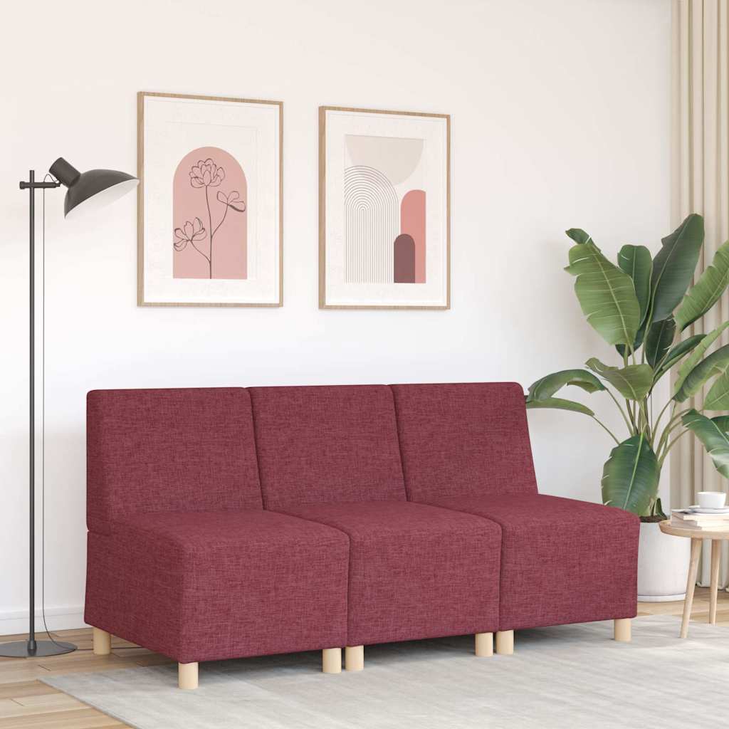 vidaXL Canapea Scaun fără brațe, roșu vin, 55 cm, material textil