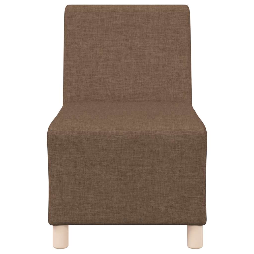 vidaXL Canapea Scaun fără brațe, maro, 55 cm, material textil