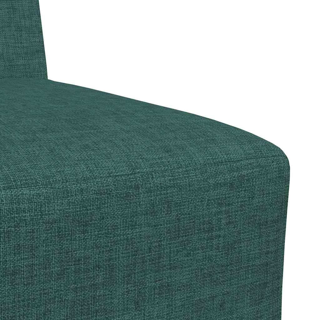 vidaXL Canapea Scaun fără brațe, verde închis, 55 cm, material textil