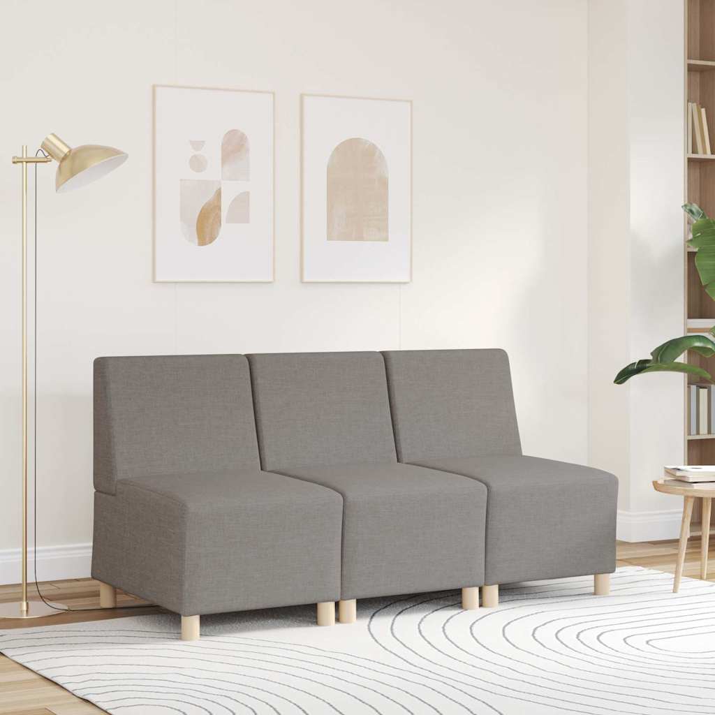 vidaXL Canapea Scaun fără brațe, gri taupe, 55 cm, material textil