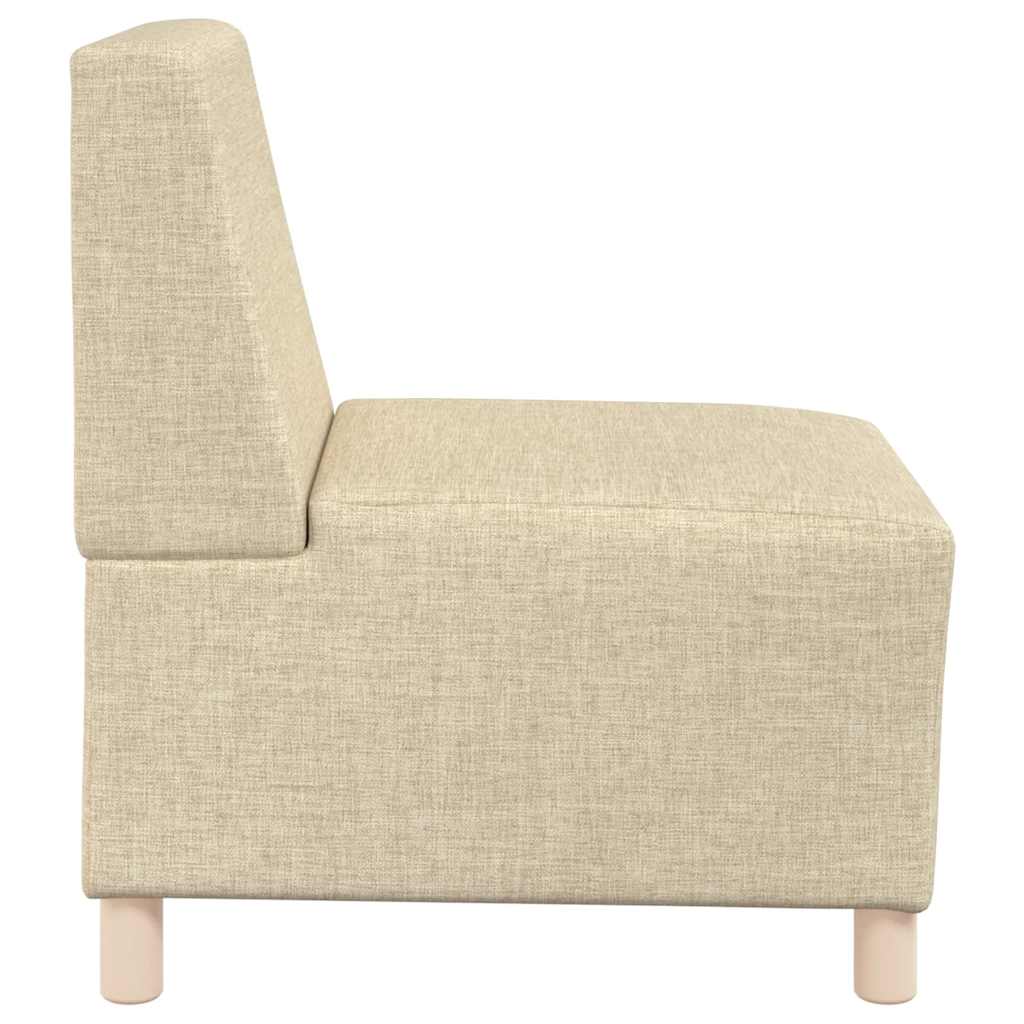 vidaXL Canapea Scaun fără brațe, crem, 55 cm, material textil vidaXL Canapea Scaun fără brațe, crem, 55 cm, material textil