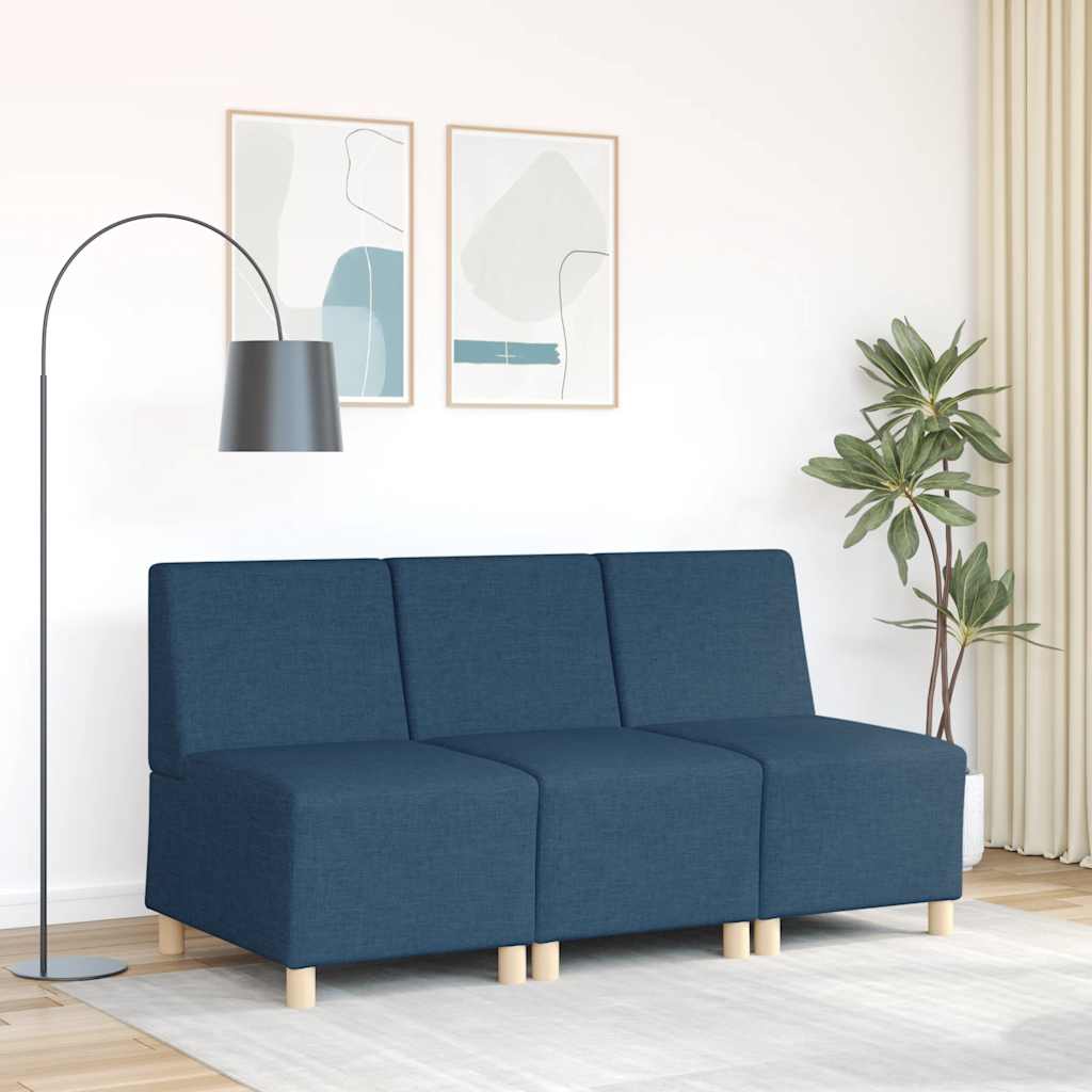 vidaXL Canapea Scaun fără brațe, albastru, 55 cm, material textil vidaXL Canapea Scaun fără brațe, albastru, 55 cm, material textil