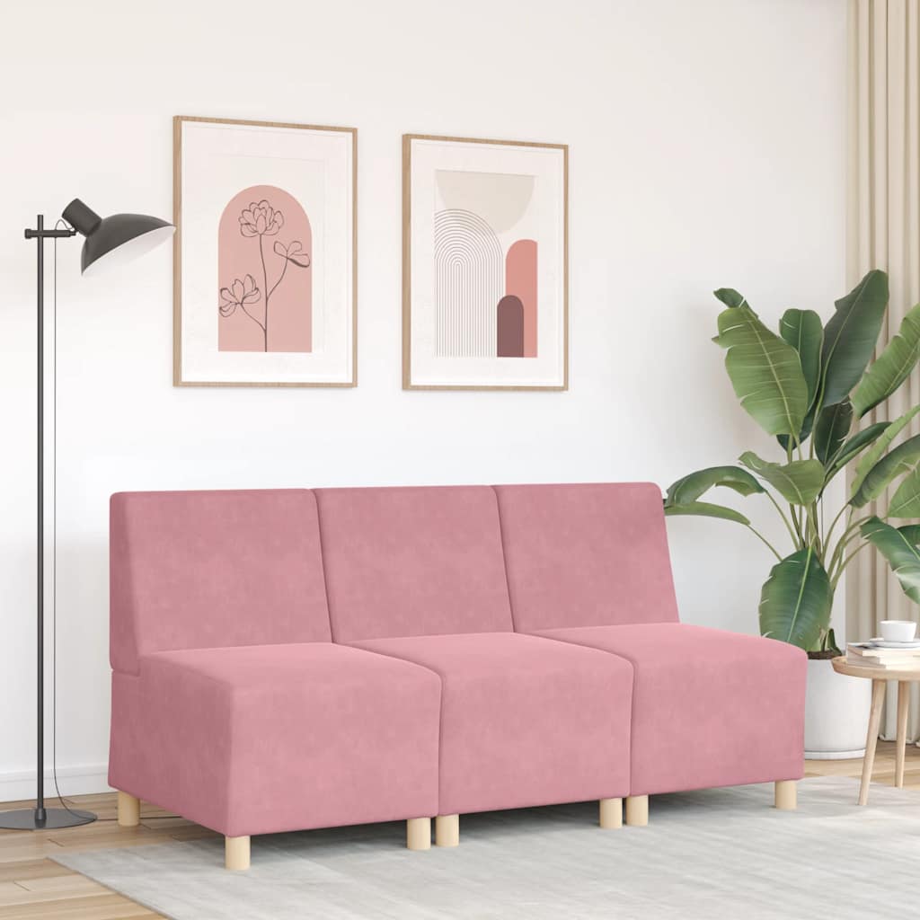 vidaXL Canapea Scaun fără brațe roz 55 cm catifea vidaXL Canapea Scaun fără brațe roz 55 cm catifea