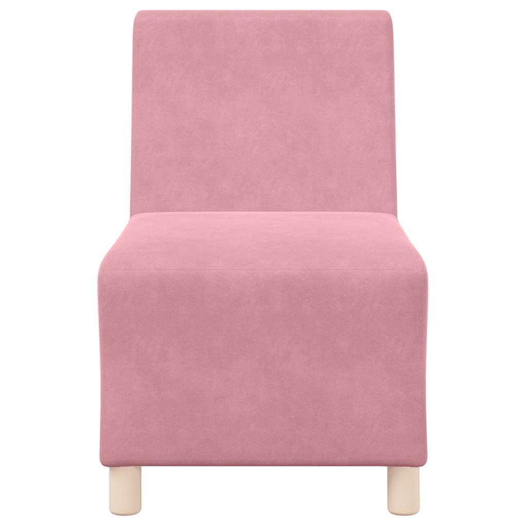 vidaXL Canapea Scaun fără brațe roz 55 cm catifea vidaXL Canapea Scaun fără brațe roz 55 cm catifea