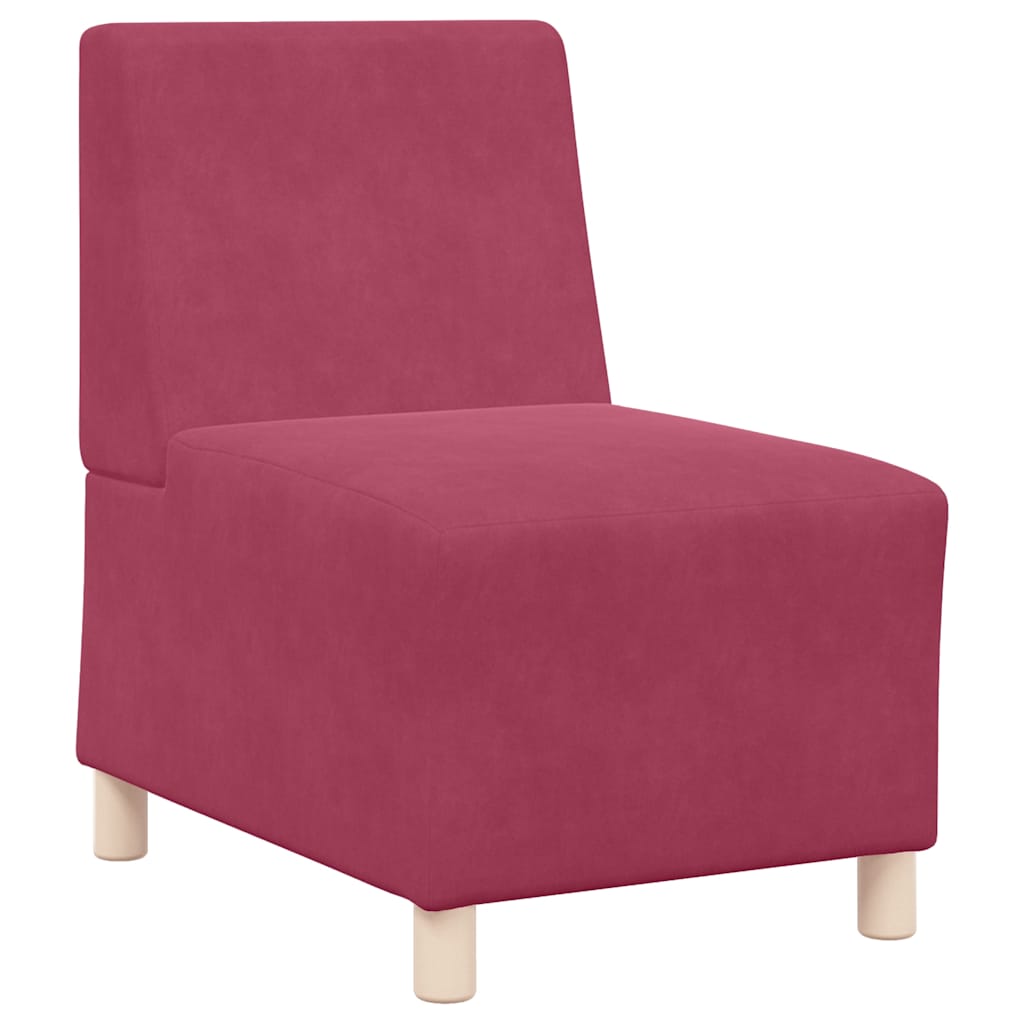 vidaXL Canapea Scaun fără brațe Vin Roșu 55 cm Catifea vidaXL Canapea Scaun fără brațe Vin Roșu 55 cm Catifea