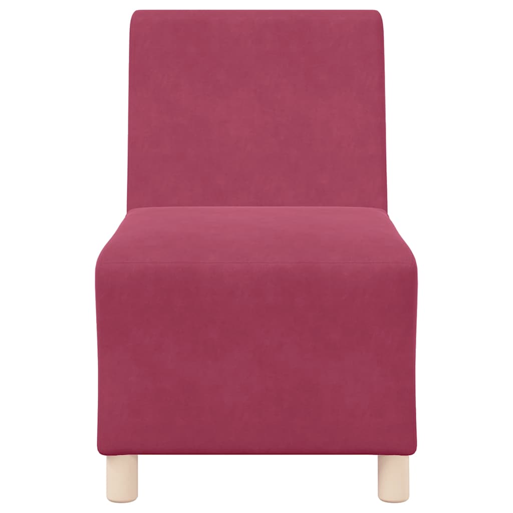 vidaXL Canapea Scaun fără brațe Vin Roșu 55 cm Catifea vidaXL Canapea Scaun fără brațe Vin Roșu 55 cm Catifea