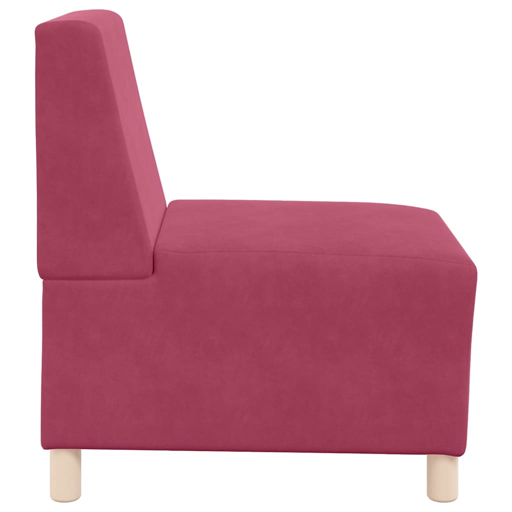 vidaXL Canapea Scaun fără brațe Vin Roșu 55 cm Catifea vidaXL Canapea Scaun fără brațe Vin Roșu 55 cm Catifea