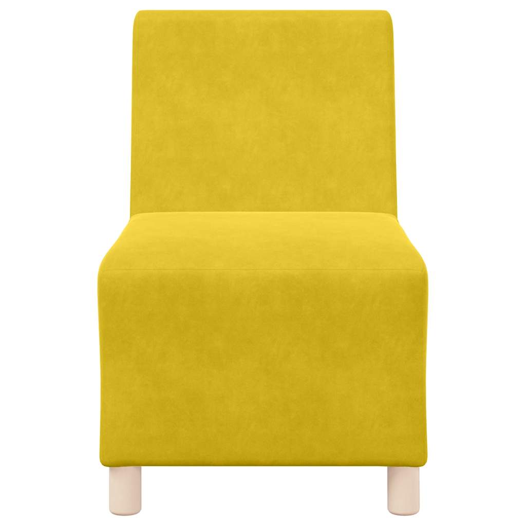 vidaXL Canapea Scaun fără brațe Galben 55 cm Catifea vidaXL Canapea Scaun fără brațe Galben 55 cm Catifea