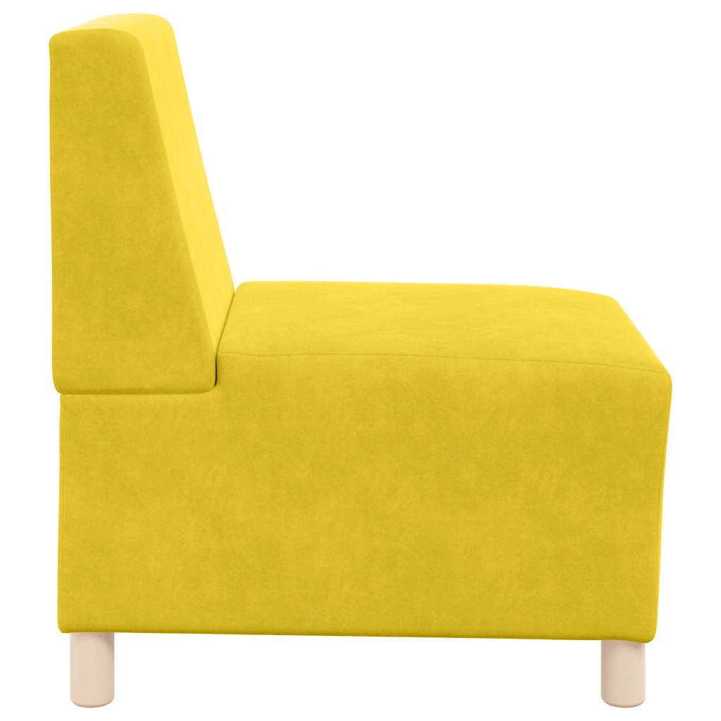 vidaXL Canapea Scaun fără brațe Galben 55 cm Catifea vidaXL Canapea Scaun fără brațe Galben 55 cm Catifea