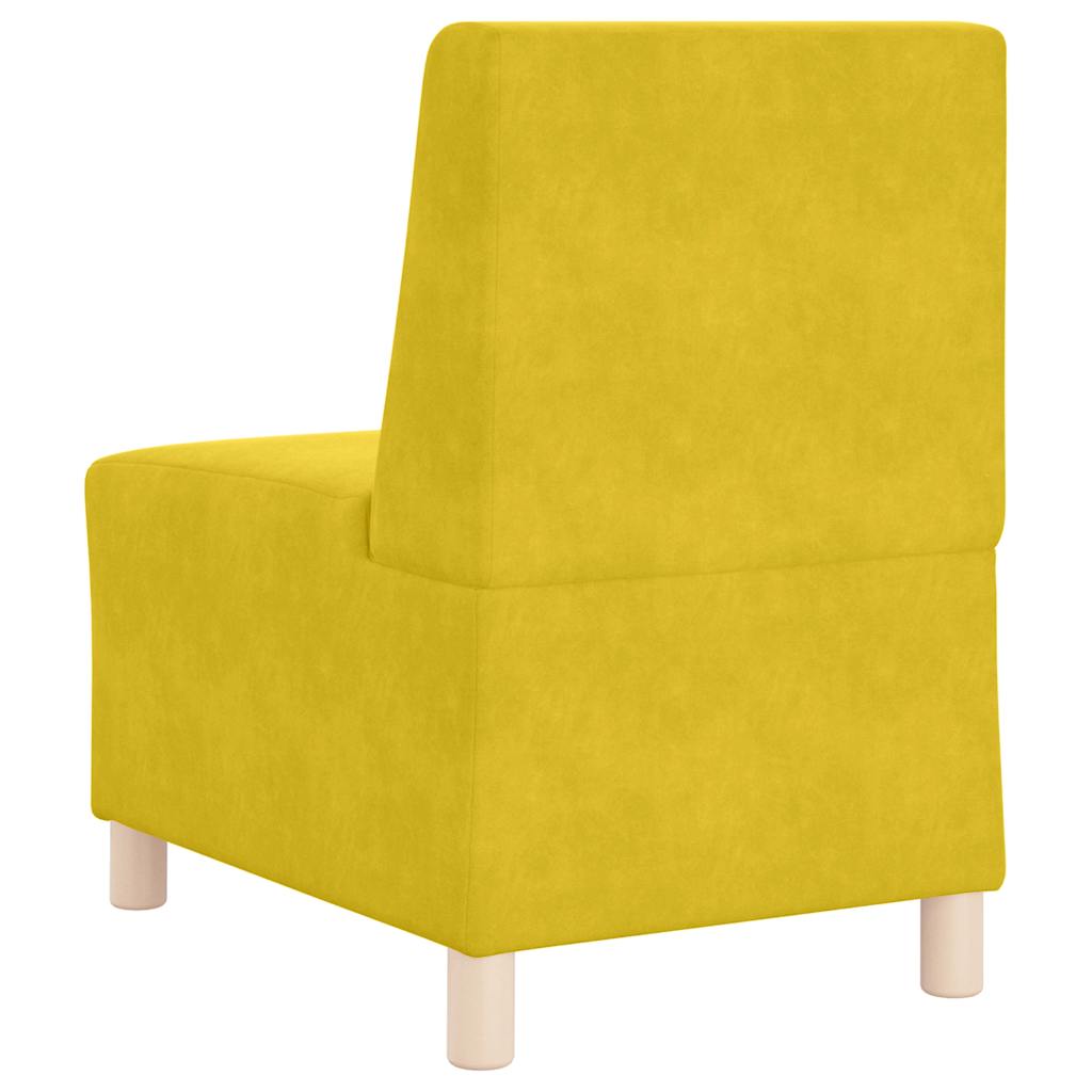 vidaXL Canapea Scaun fără brațe Galben 55 cm Catifea vidaXL Canapea Scaun fără brațe Galben 55 cm Catifea