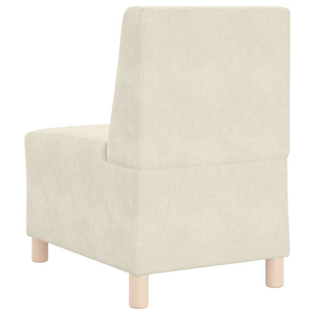 vidaXL Canapea Scaun fără brațe Crem 55 cm Catifea vidaXL Canapea Scaun fără brațe Crem 55 cm Catifea