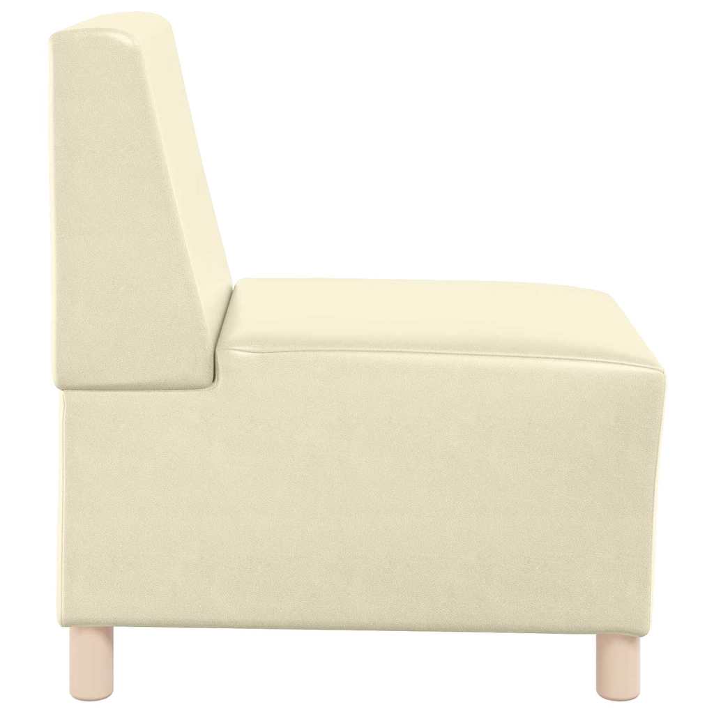vidaXL Unitate Sofa Modulară Fără Brațe Crem 55 x 74 x 82 cm