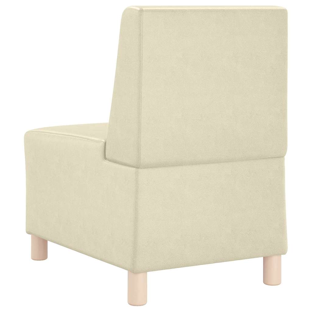 vidaXL Unitate Sofa Modulară Fără Brațe Crem 55 x 74 x 82 cm