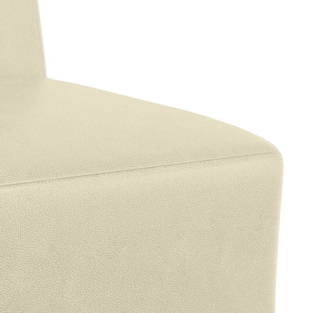 vidaXL Unitate Sofa Modulară Fără Brațe Crem 55 x 74 x 82 cm