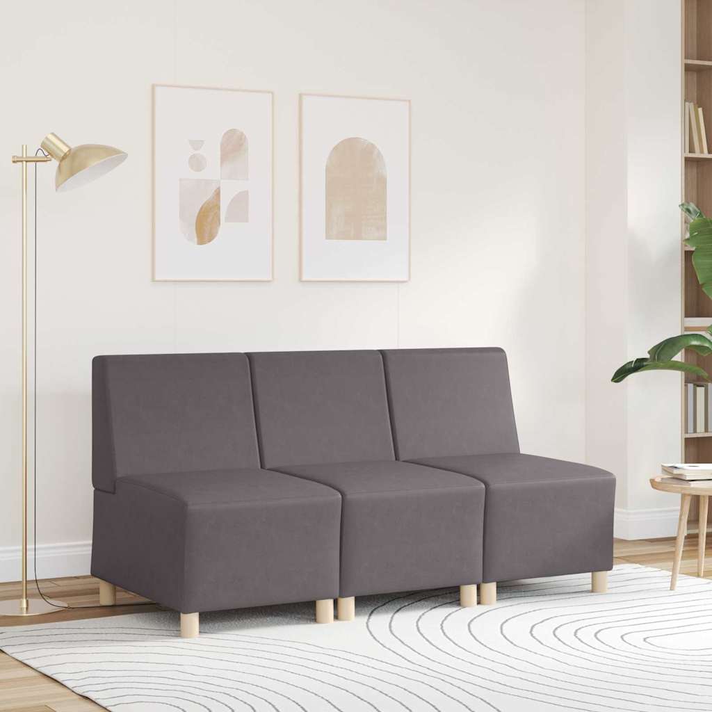 vidaXL Unitate Sofa Modulară Fără Brațe Gri 55 x 74 x 82 cm