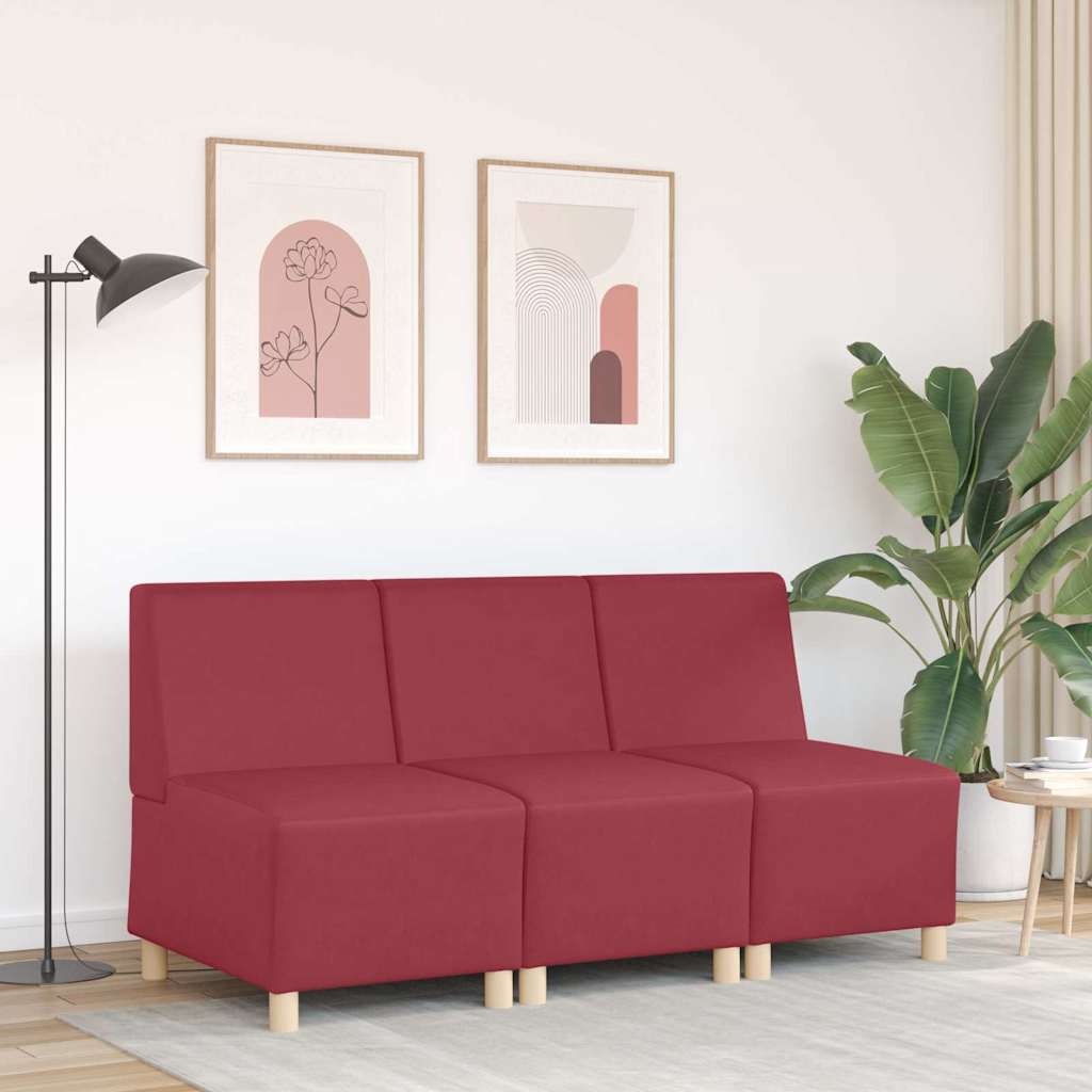 vidaXL Unitate Sofa Modulară Fără Brațe bordo 55 x 74 x 82 cm