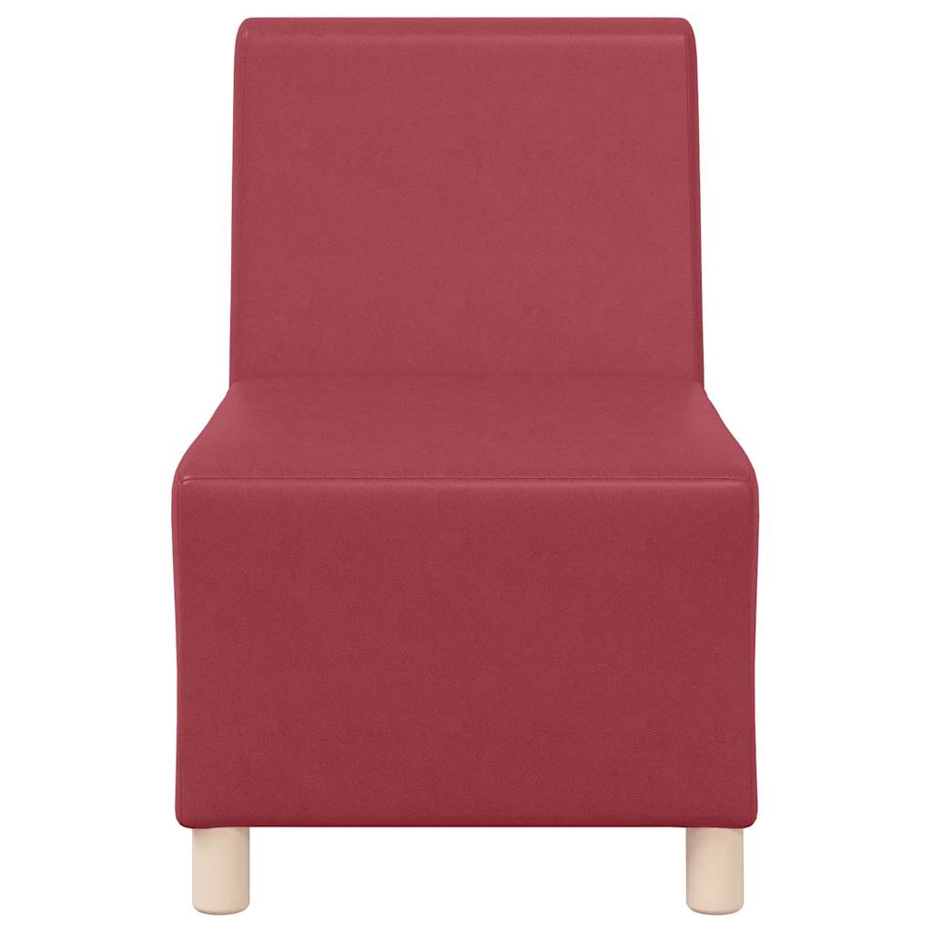vidaXL Unitate Sofa Modulară Fără Brațe bordo 55 x 74 x 82 cm