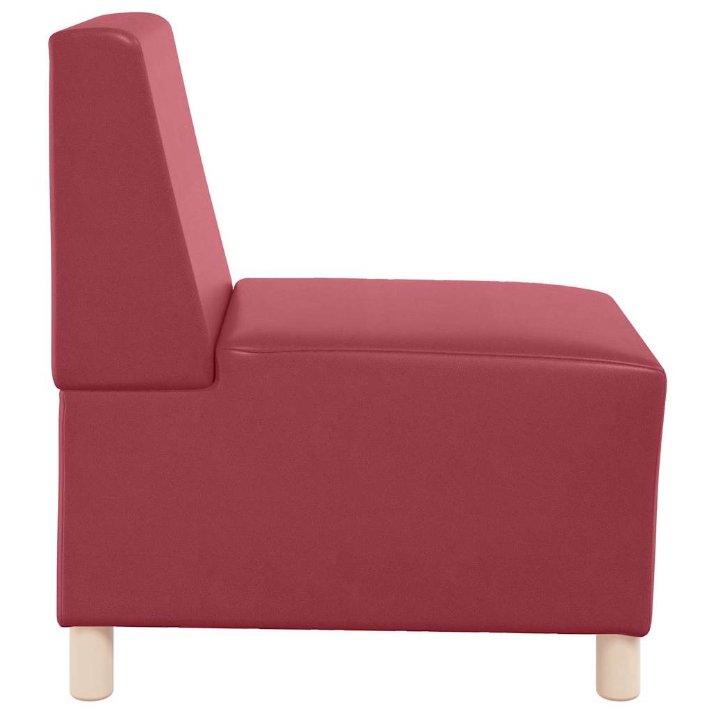 vidaXL Unitate Sofa Modulară Fără Brațe bordo 55 x 74 x 82 cm