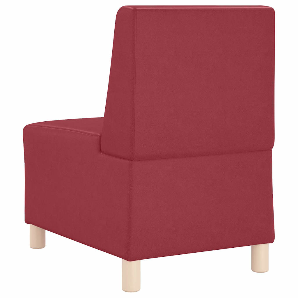 vidaXL Unitate Sofa Modulară Fără Brațe bordo 55 x 74 x 82 cm