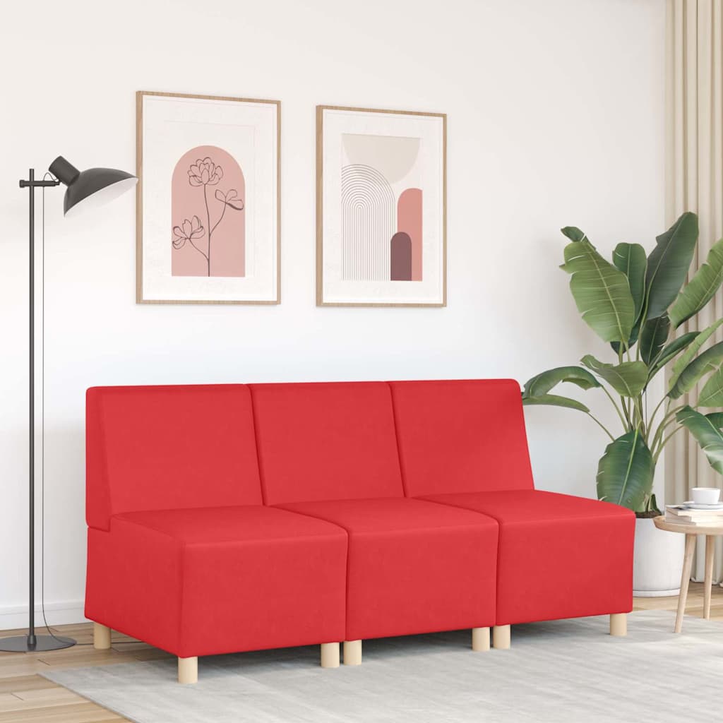vidaXL Unitate Sofa Modulară Fără Brațe Roșu 55 x 74 x 82 cm