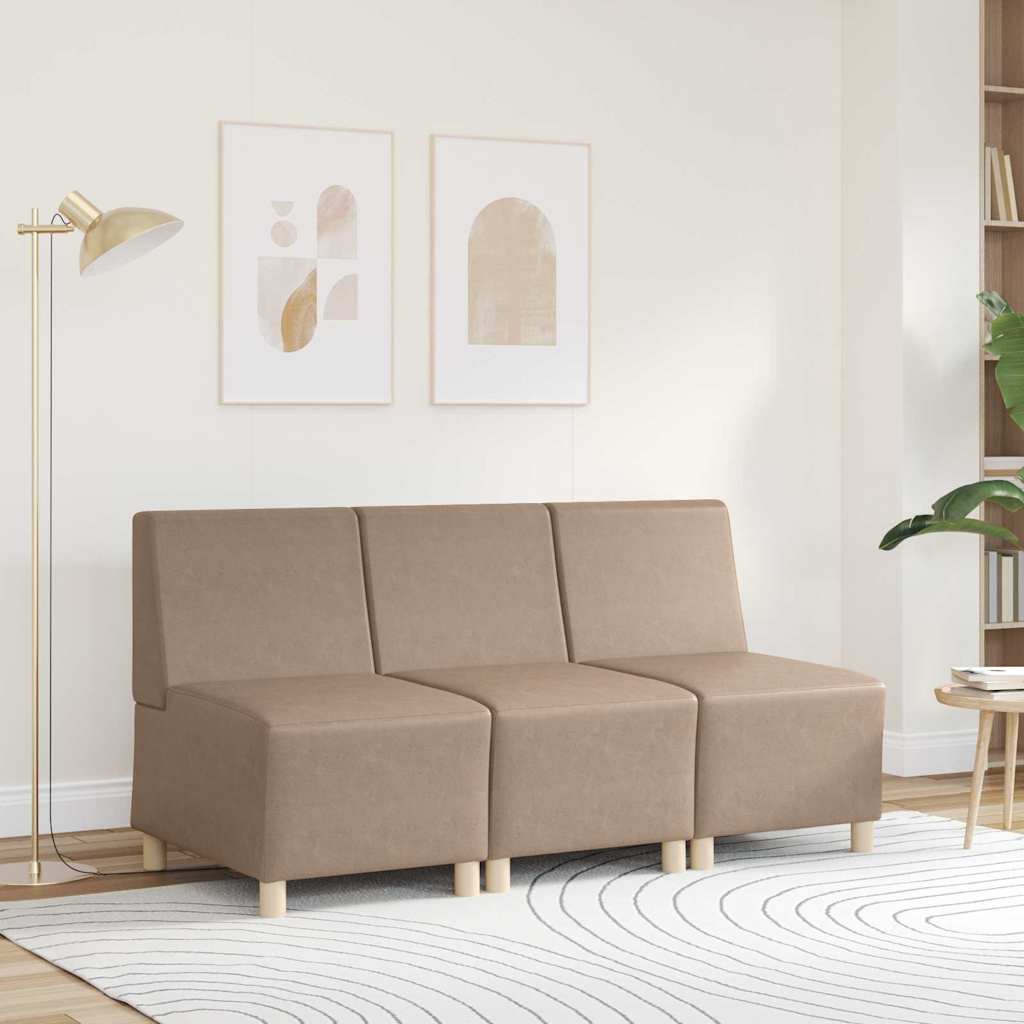 vidaXL Unitate Sofa Modulară Fără Brațe Cappuccino 55 x 74 x 82 cm