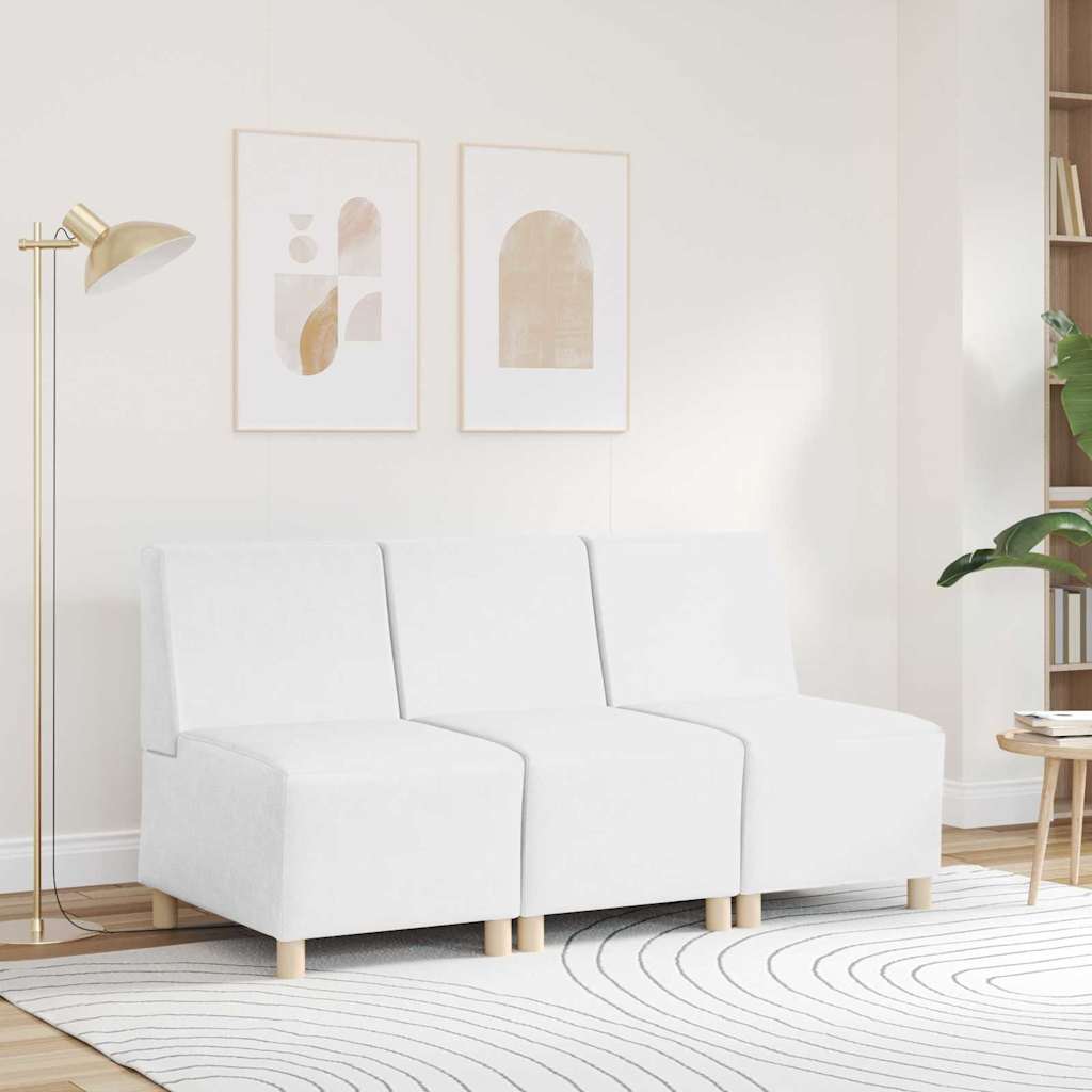 vidaXL Unitate Sofa Modulară Fără Brațe Alb 55 x 74 x 82 cm