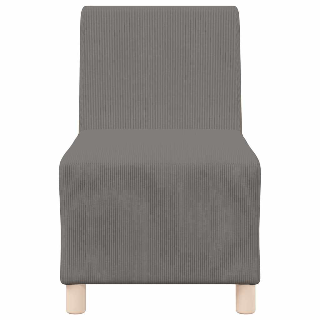 vidaXL Unitate Sofa Modulară Fără Brațe Gri deschis 55 x 74 x 82 cm